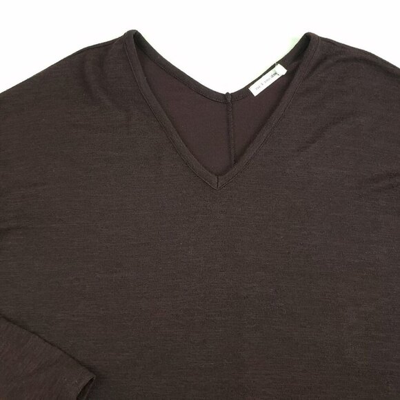 Rag & Bone V Neck Sweater Womens Medium Burgundy Long Sleeve Stretch Pullover - Picture 3 of 11